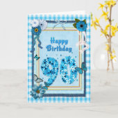 90. Geburtstag mit Scrapbook-Effekt Karte (Gelbe Blume)