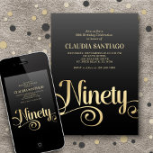 90. Geburtstag Modernes Drehbuch Einladung