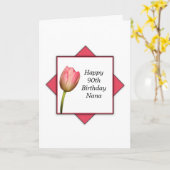 90. Geburtstag Nanas Karte (Gelbe Blume)