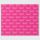 90. Geburtstag Niedlich Girly Pink Einfache modern Geschenkpapier (Flach)