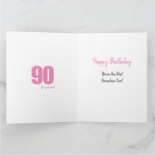 90. Geburtstag Nummer 90 FotoCollage Big Custom Karte (Innenseite)