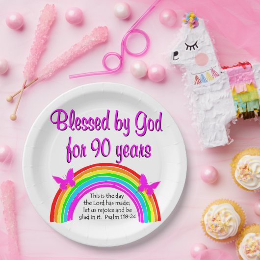 90. GEBURTSTAG PAPPTELLER (Party)