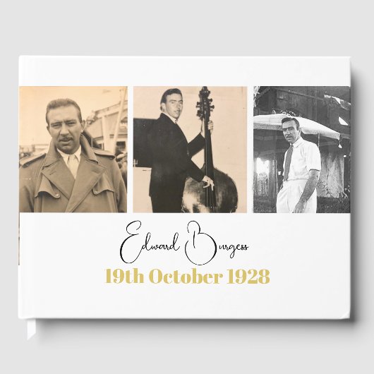 90. Geburtstag Personal 3 Foto Momento Geburtstag Gästebuch (Vorderseite)