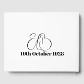 90. Geburtstag Persönliches Foto Momento Geburtsta Gästebuch (Rückseite)