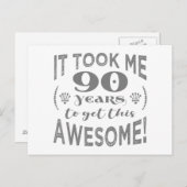 90. Geburtstag Phantastisch Postkarte (Vorne/Hinten)