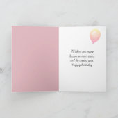 90. Geburtstag Pink Rose Bouquet Karte (Innenseite)