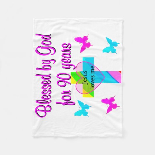 90. GEBURTSTAG PRAYER FLEECEDECKE (Vorderseite)