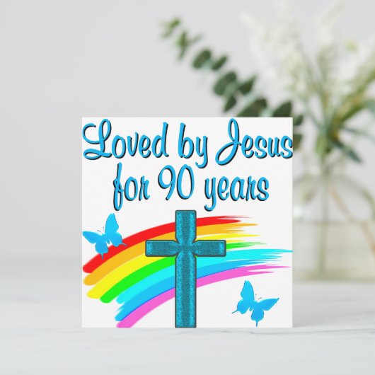 90. GEBURTSTAG PRAYER KARTE (Stehend Vorderseite)