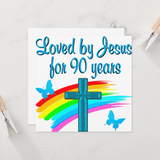 90. GEBURTSTAG PRAYER KARTE (Vorderseite/Rückseite Beispiel)