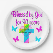 90. GEBURTSTAG PRAYER PAPPTELLER (Vorderseite)