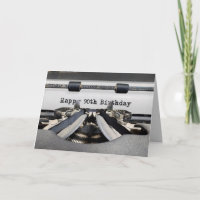 90. Geburtstag Retro Schreibmaschine