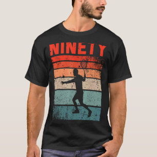 90. Geburtstag Retro Tennis 90 Jahre alt Mann Frau T-Shirt