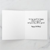 90. Geburtstag rosa Aquarellblorkarte Karte (Innenseite)