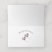 90. Geburtstag rosa Herzballon Platzkarte (Innenseite Aufgefaltet)