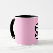 90. Geburtstag ROSA POLKA-PUNKTE individueller Tasse (Vorderseite Links)