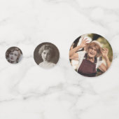 90. Geburtstag Rose Gold Cake Foto Confetti Konfetti (Rückseiten)