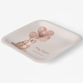 90. Geburtstag Rose Gold Cake Paper Plate Pappteller (Gewinkelt)
