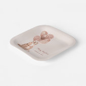 90. Geburtstag Rose Gold Cake Paper Plate Pappteller (Gewinkelt)