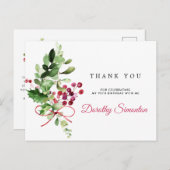 90. Geburtstag Rustikale Winterlandschaft Vielen D Postkarte (Vorne/Hinten)