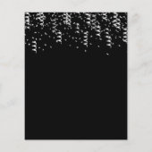 90. Geburtstag schwarz silber Leopard Einladung (Rückseite)