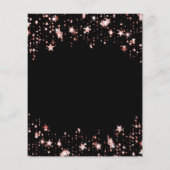 90. Geburtstag Schwarze Rose Gold Einladung Flyer (Hinten)