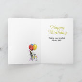 90. Geburtstag Schwarzer Gold Sparkling Wein Karte (Innenseite)