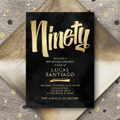 90. Geburtstag Schwarzes Gold Einladung