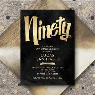 90. Geburtstag Schwarzes Gold Einladung