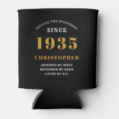 90. Geburtstag Schwarzes Gold mit Foto Dosenkühler (Vorderseite)