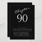 90. Geburtstag Script 90 Party Einladung (Vorne/Hinten)
