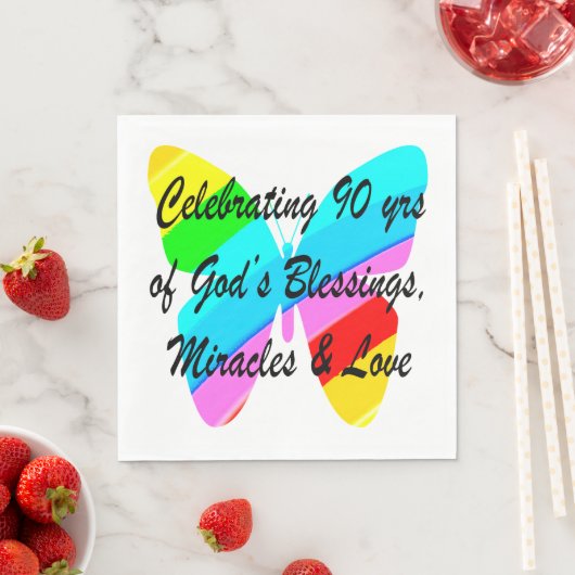 90. GEBURTSTAG SERVIETTE (Beispiel)