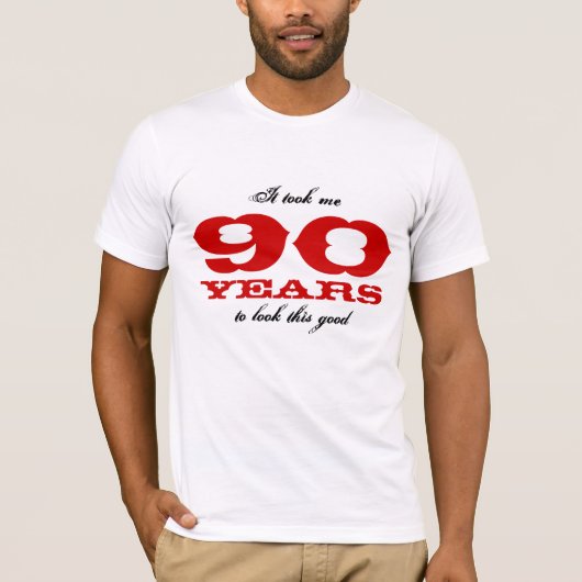 90. Geburtstag Shirt | Anpassbare Jahreszahl (Vorderseite)