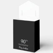 90. Geburtstag Silber Glitter Danke Geschenkschachtel (Offen)