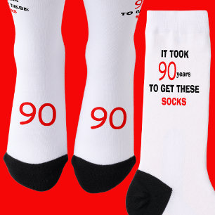 90. Geburtstag Socken Männer Lustig