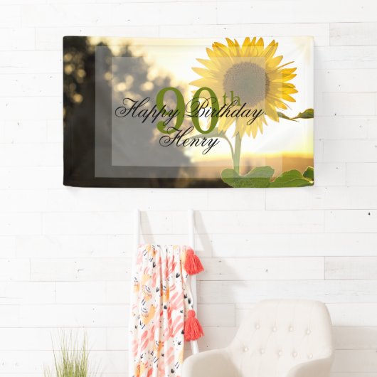 90. Geburtstag Sonnenblume Banner (Insitu)