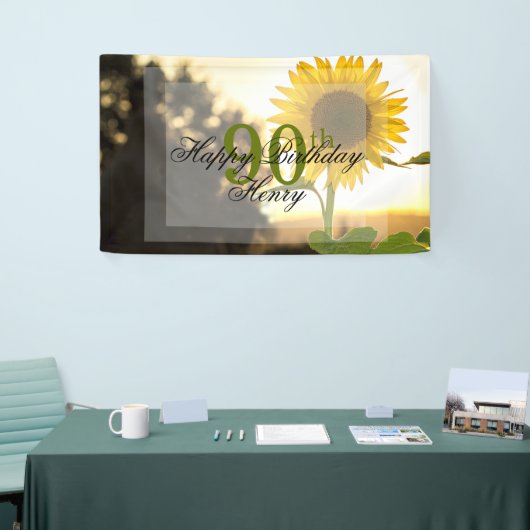 90. Geburtstag Sonnenblume Banner (Messeveranstaltung)