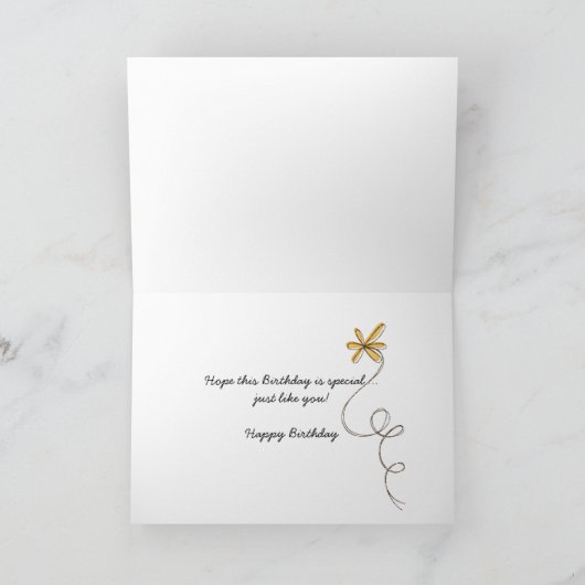 90. Geburtstag Sonnenblume Karte (Innenseite)