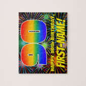 90. Geburtstag: Spaß, bunte feierliche Feuerwerke Puzzle (Vertikal)