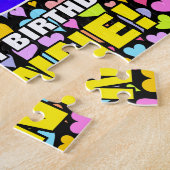 90. Geburtstag — Spaß, Liebende Herzformen + "90" Puzzle (Seite)