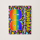 90. Geburtstag — Spaß, Liebende Herzformen + "90" Puzzle (Vertikal)