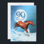 90. Geburtstag Spirit Pferd Party Einladung<br><div class="desc">Passen Sie diese Einladung an Ihr Party-Thema an. Ein Kastanienpferd,  das vor dem Hintergrund des Mondes und der Wolken galoppiert. Eine großartige Einladung,  an die sich die Leute erinnern werden!Sehen Sie sich die ganzen Karten in meinem Shop an. Alle Werke sind urheberrechtlich geschützt.</div>