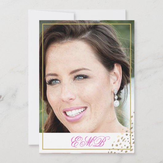 90. Geburtstag Stilvolles Foto Gold Modernes Elega Einladung (Vorderseite)