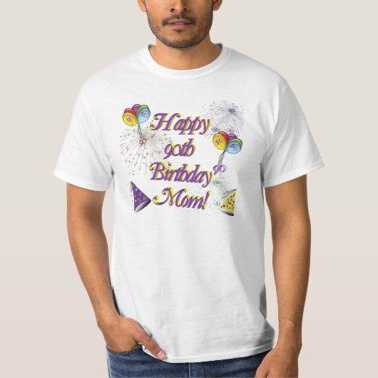 90. Geburtstag T-Shirt (Vorderseite)