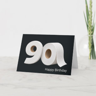 90. Geburtstag Toilettenpapierrolle Karte