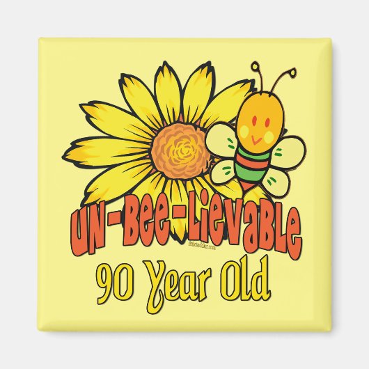 90. Geburtstag - Unglaublich im Alter von 90 Jahre Magnet (Vorne)