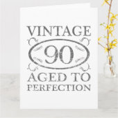 90. Geburtstag Vintag Karte (Gelbe Blume)