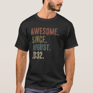 90. Geburtstag Vintag Phantastisch seit August 193 T-Shirt