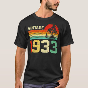 90. Geburtstag Vintage 1933 Retro Männer Frauen 90 T-Shirt
