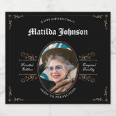 90. Geburtstag - Vintager Klassiker Alkoholflaschenetikett (Einzelnes Label)