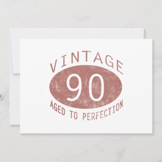 90. Geburtstag Vintager Spaß Karte (Vorderseite)